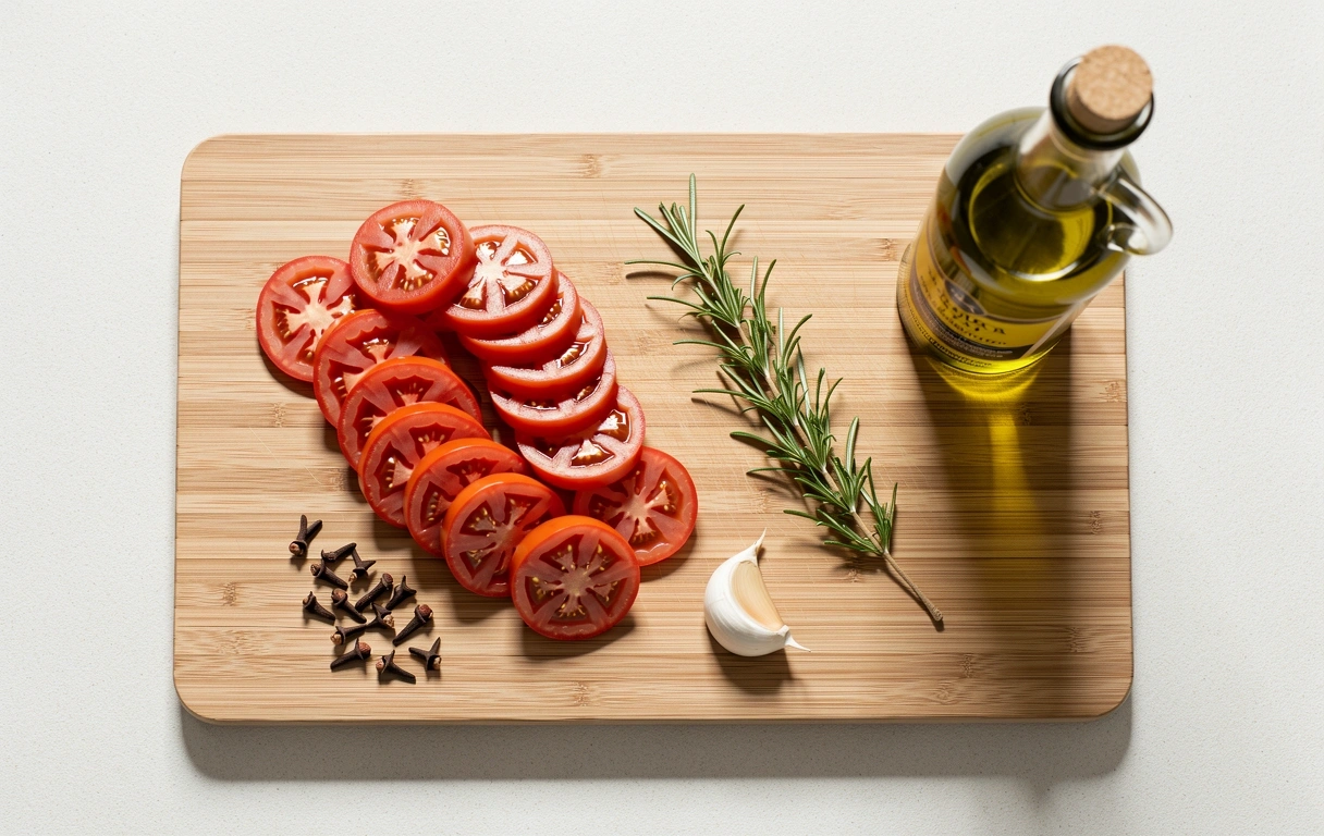 Ingredientes frescos mediterráneos
